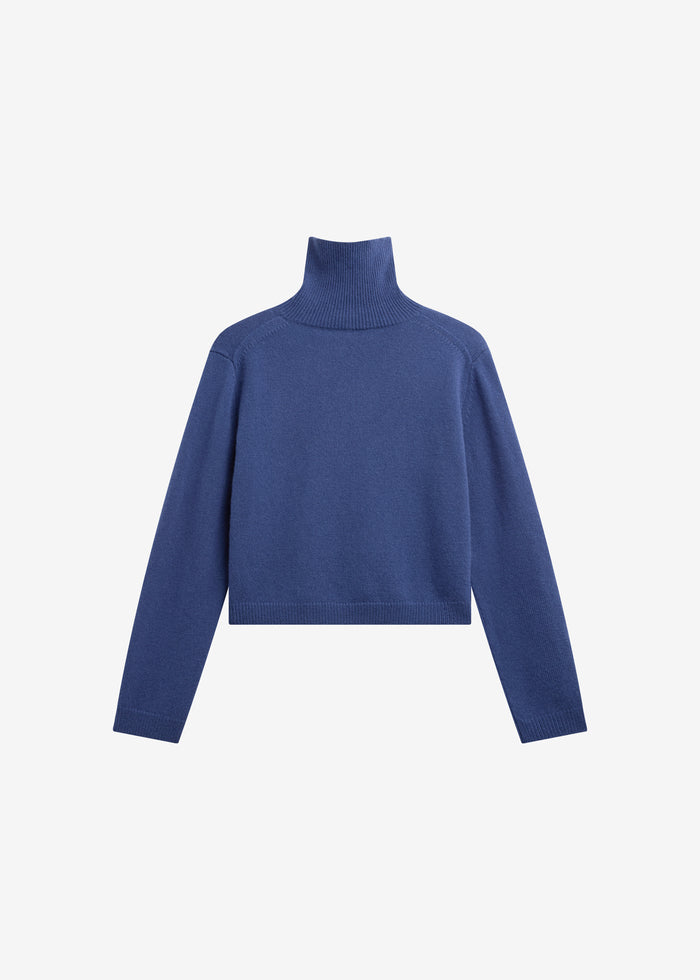 Grenaa Wool Turtleneck Sweater - Blue