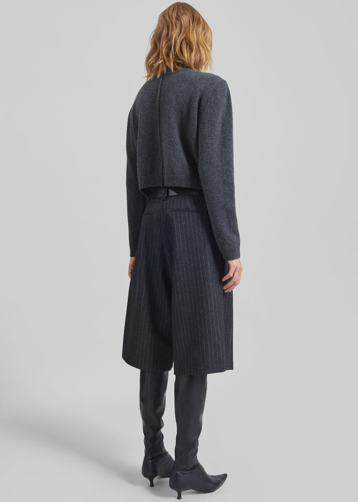 Grenaa Wool Turtleneck Sweater - Dark Grey