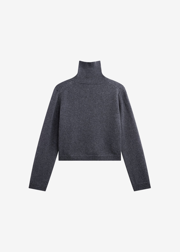 Grenaa Wool Turtleneck Sweater - Dark Grey