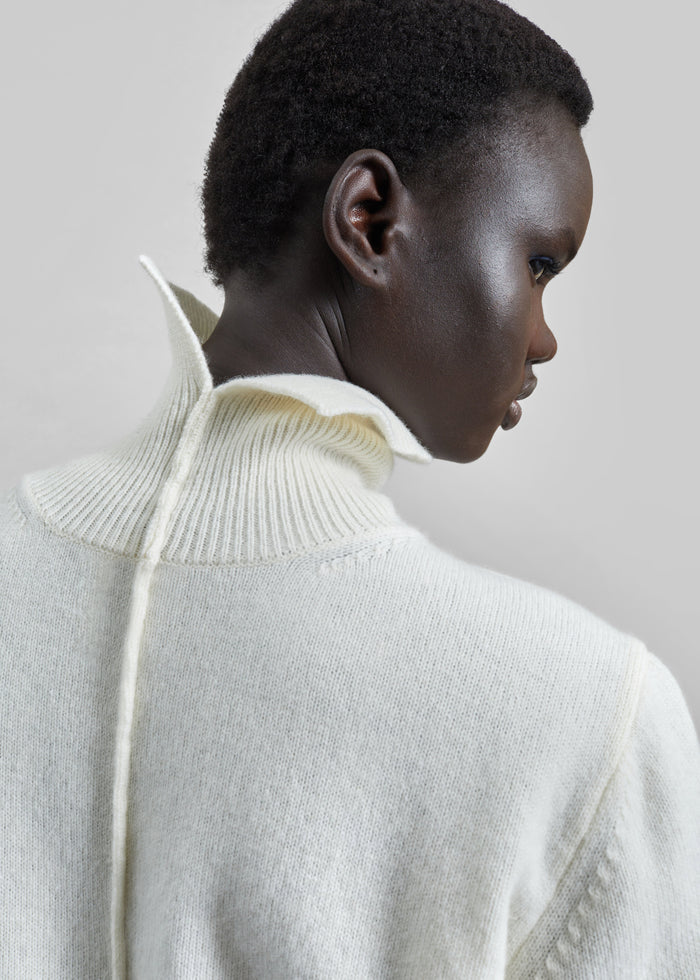 Grenaa Wool Turtleneck Sweater - Ivory