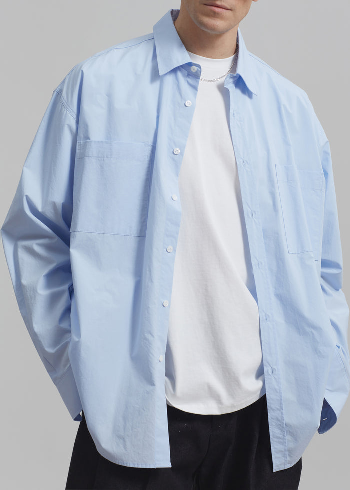 Gus Oversized Shirt - Sky