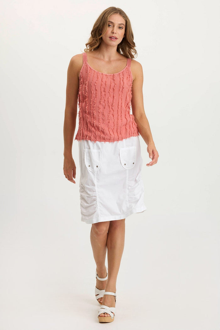 XCVI Haddon Stripe Voile/Jersey A-Line Tank
