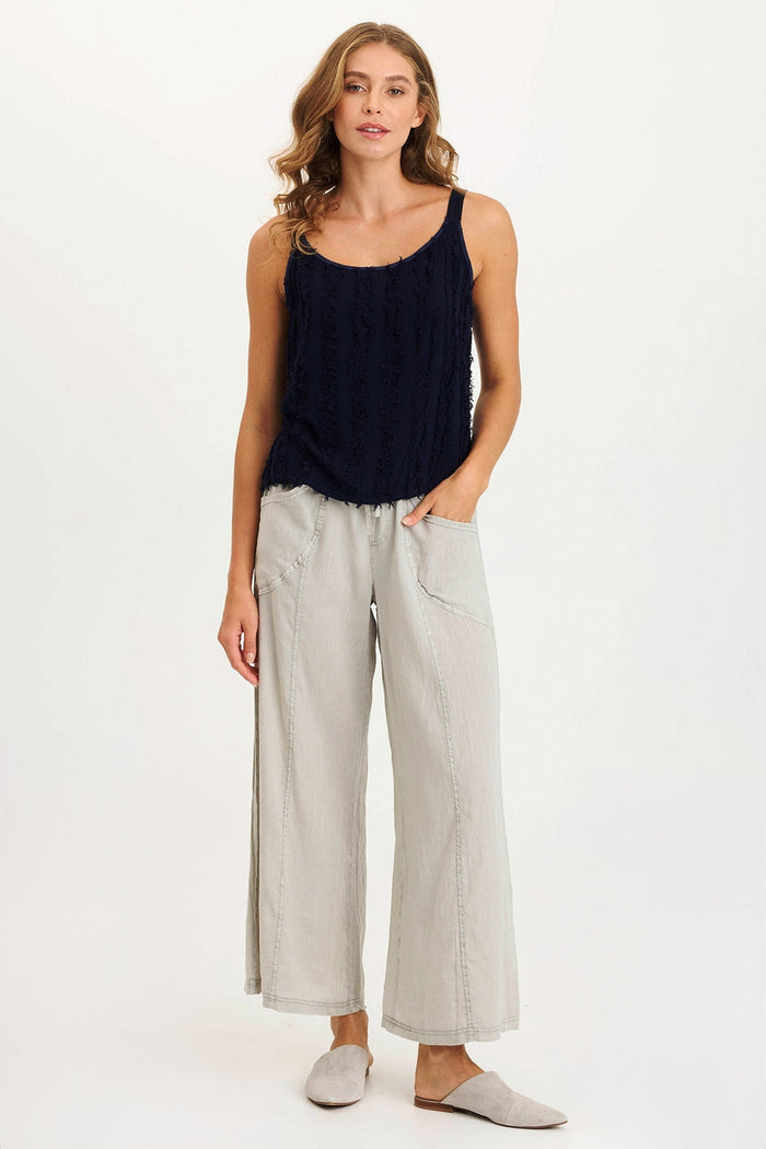 XCVI Haddon Stripe Voile/Jersey A-Line Tank