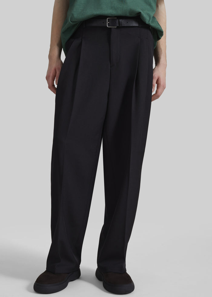 Halbert Pleated Trousers - Black