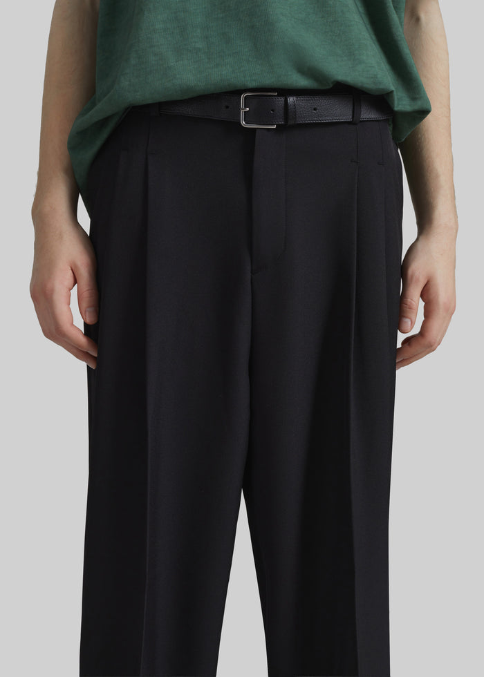 Halbert Pleated Trousers - Black