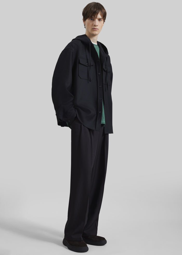 Halbert Pleated Trousers - Black