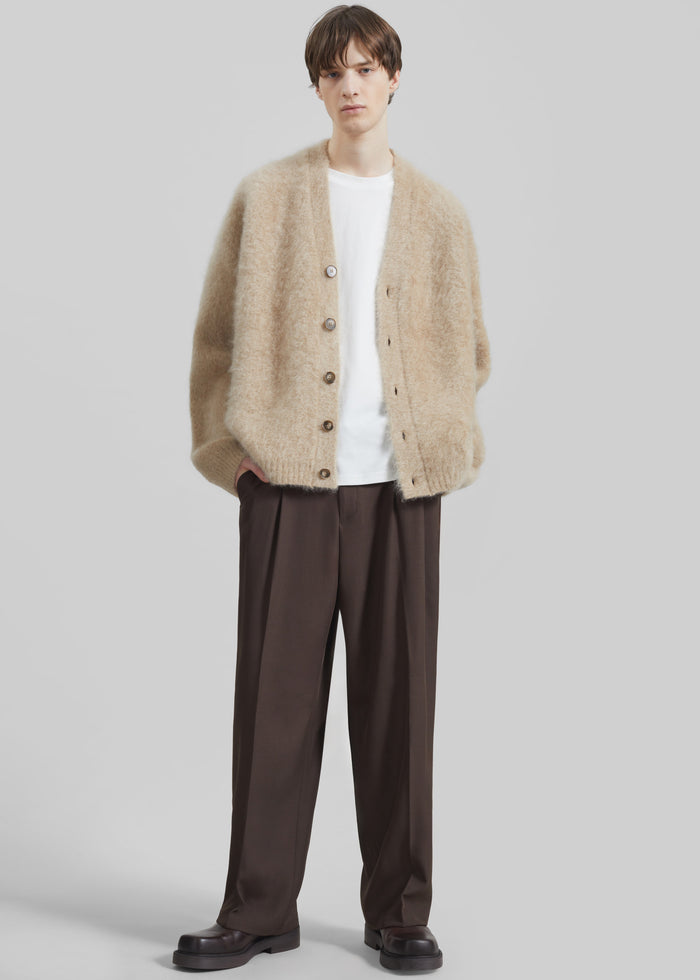 Halbert Pleated Trousers - Brown
