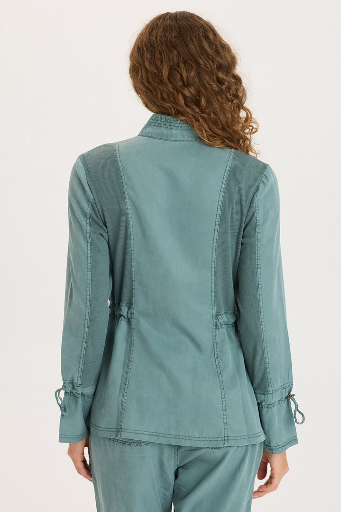 XCVI Hall Four Pocket Cinchable Twill/Rib Jacket