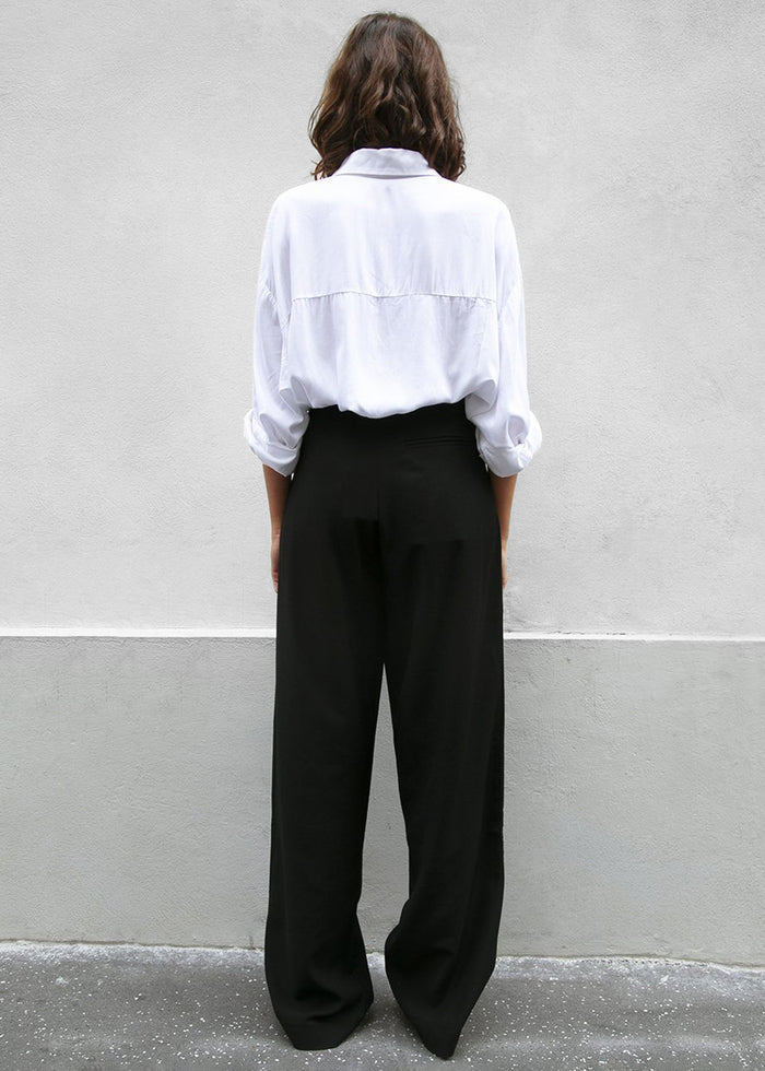 Hanna Silky Oversized Blouse - White