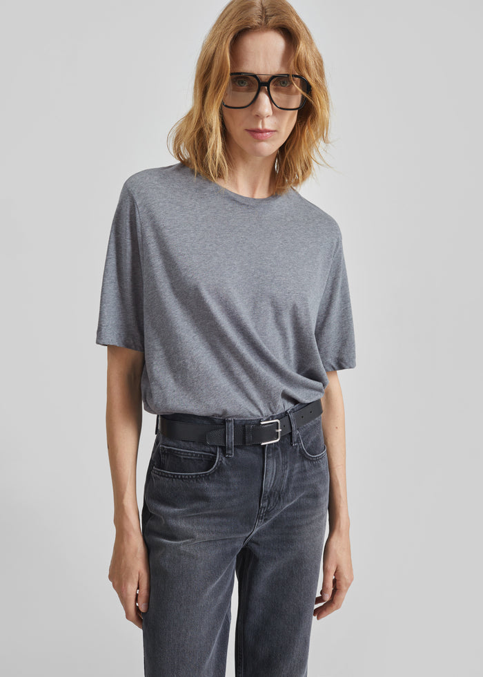 Harper Soft Organic T-Shirt - Dark Grey Melange