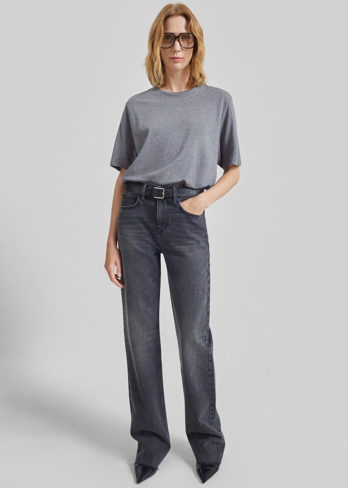 Harper Soft Organic T-Shirt - Dark Grey Melange