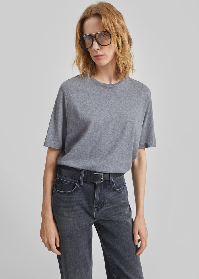Harper Soft Organic T-Shirt - Dark Grey Melange