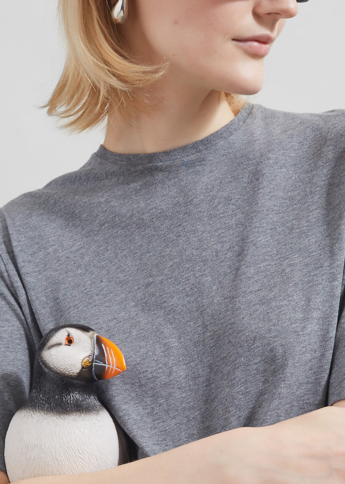 Harper Soft Organic T-Shirt - Dark Grey Melange