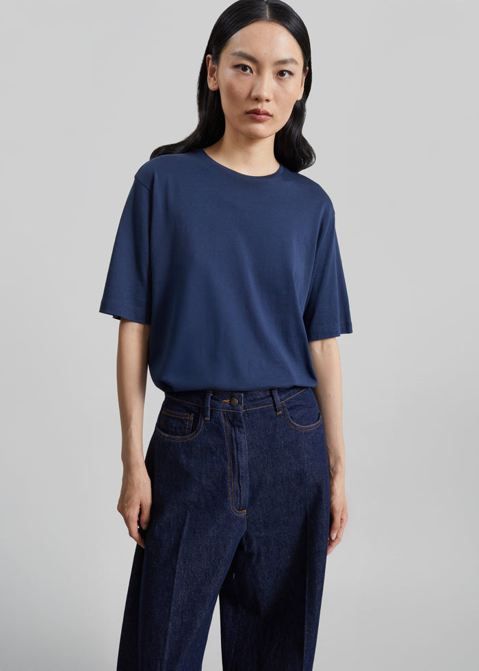 Harper Soft Organic T-Shirt - Navy