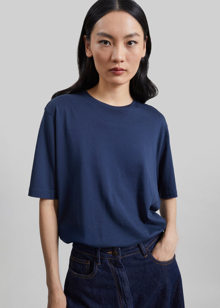 Harper Soft Organic T-Shirt - Navy