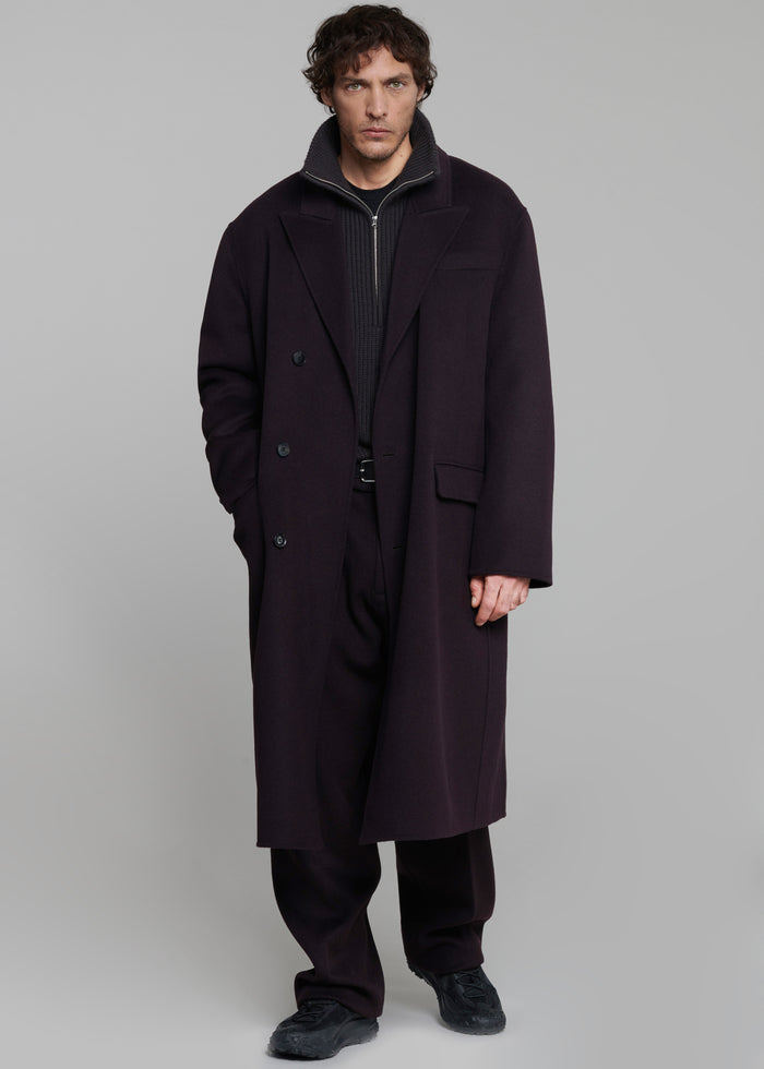 Harrison Quarter Zip Jumper - Dark Plum