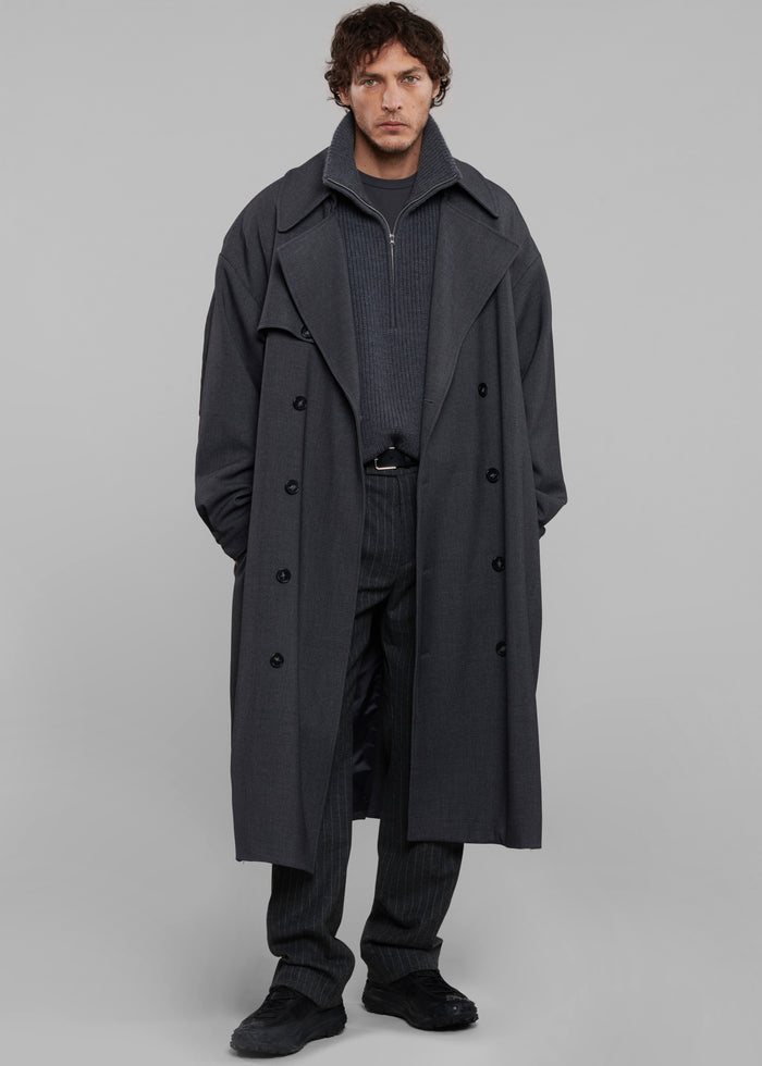 Harrison Quarter Zip Jumper - Grey Melange