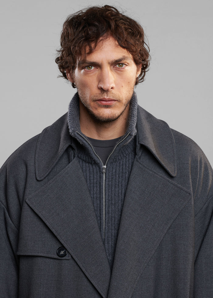 Harrison Quarter Zip Jumper - Grey Melange