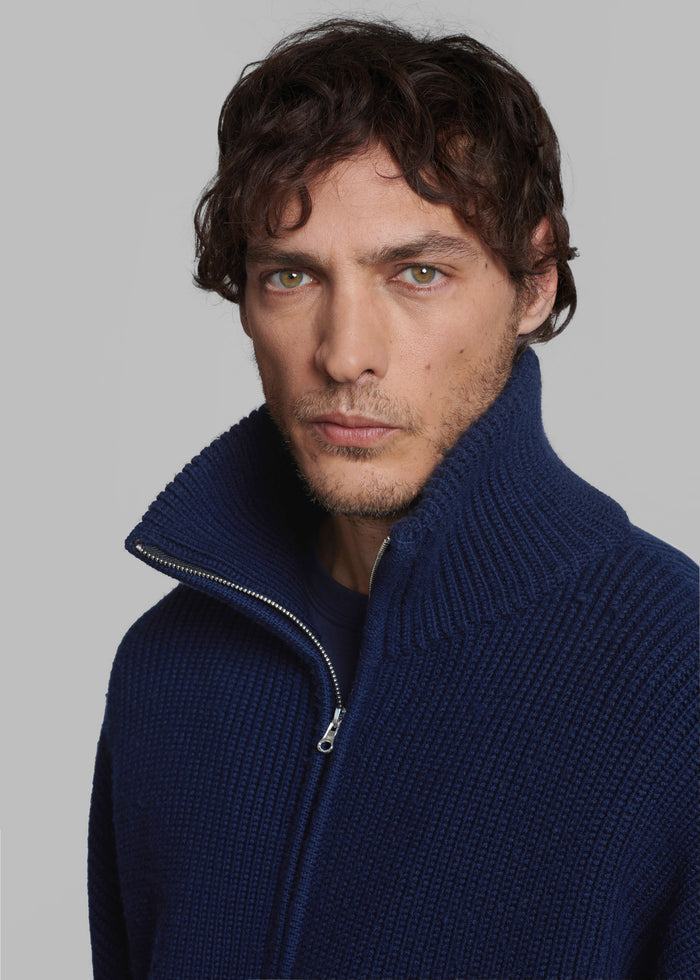 Harrison Quarter Zip Jumper - Navy