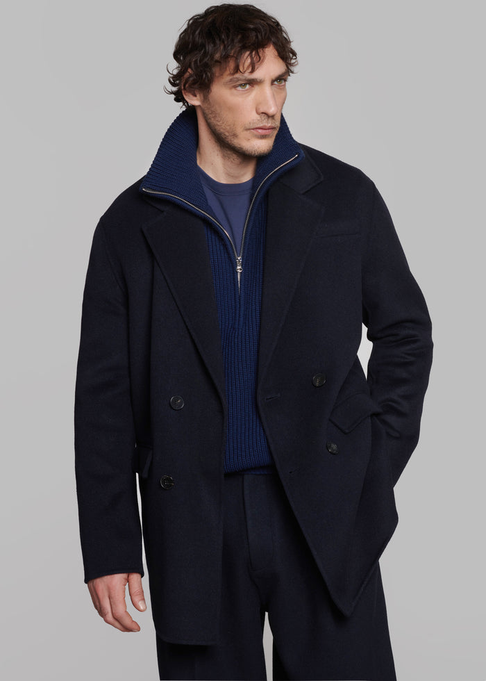 Harrison Quarter Zip Jumper - Navy