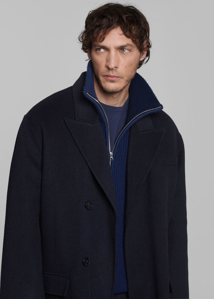 Harrison Quarter Zip Jumper - Navy
