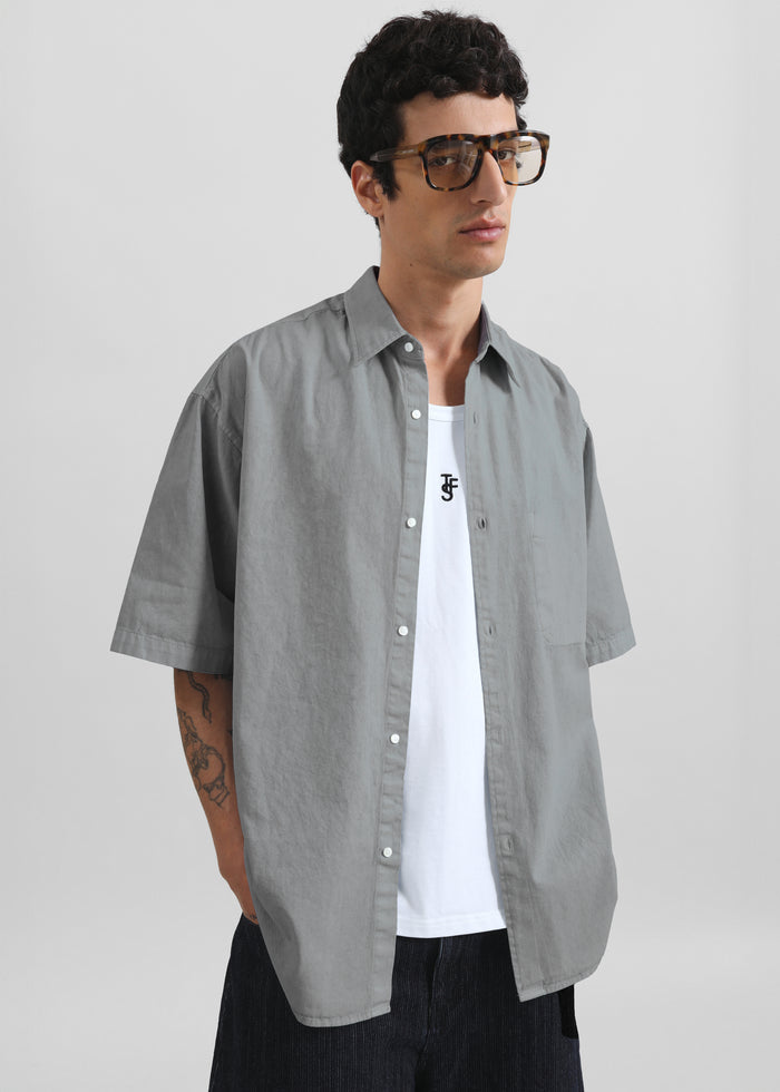 Havre Button Down Shirt - Light Grey