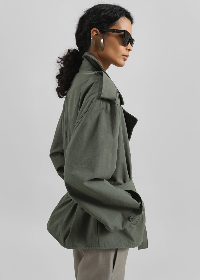 Hedley Wired Short Trench - Olive