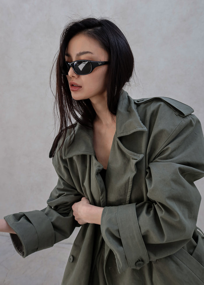 Hedley Wired Short Trench - Olive