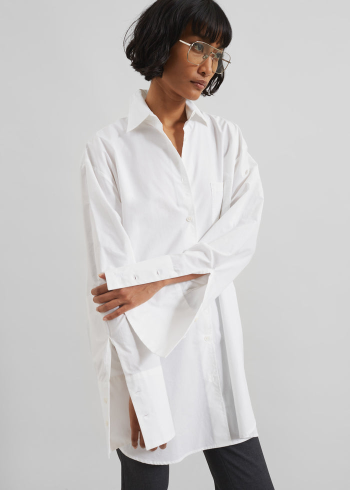 Helen Organic Cotton Long Shirt - White