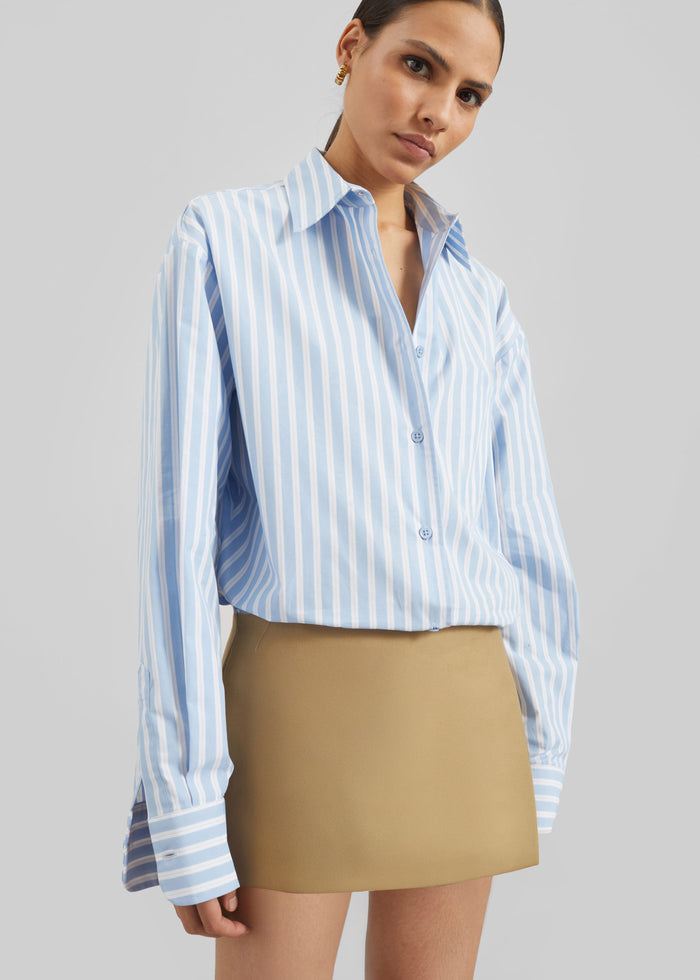 Hera Cotton Mini Skirt - Camel