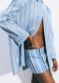 Hera Mini Skirt - Blue Multi Stripe