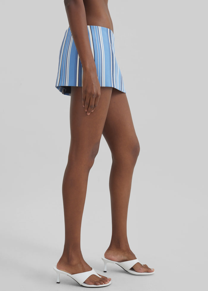 Hera Mini Skirt - Blue Multi Stripe