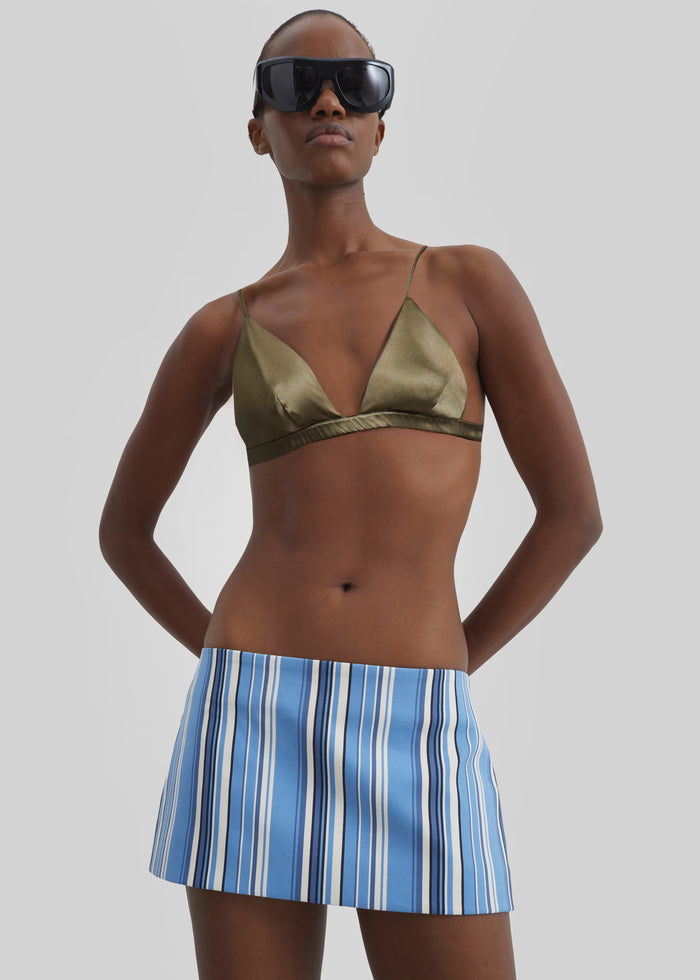 Hera Mini Skirt - Blue Multi Stripe