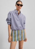 Hera Mini Skirt - Green Multi Stripe