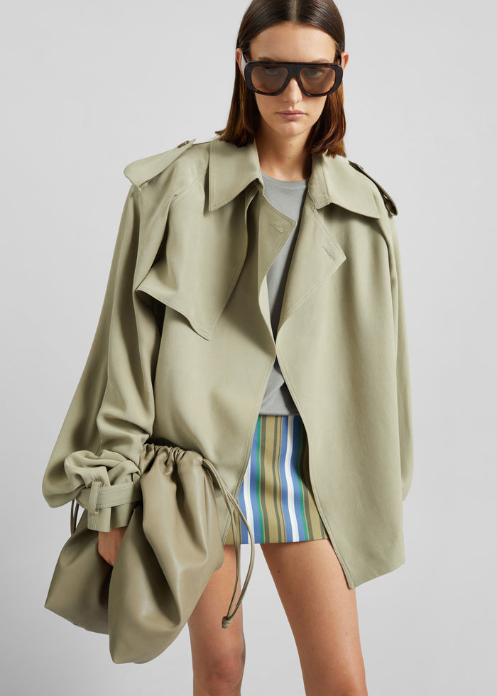 Hera Mini Skirt - Green Multi Stripe