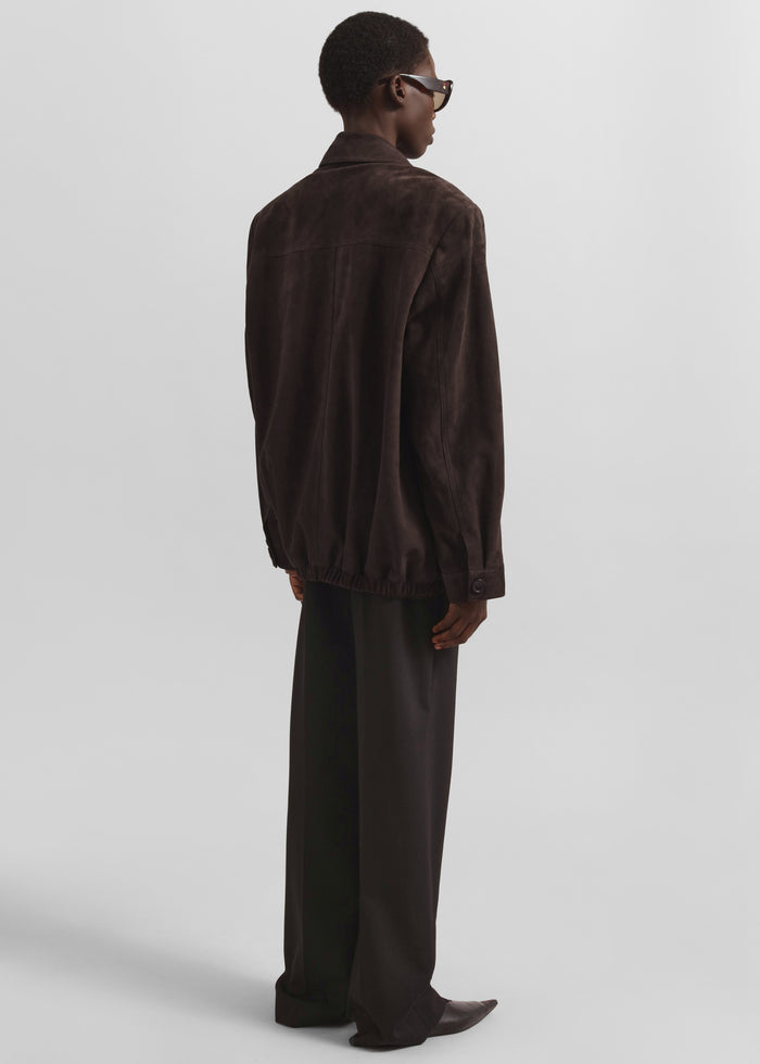 Hester Faux Suede Jacket - Brown