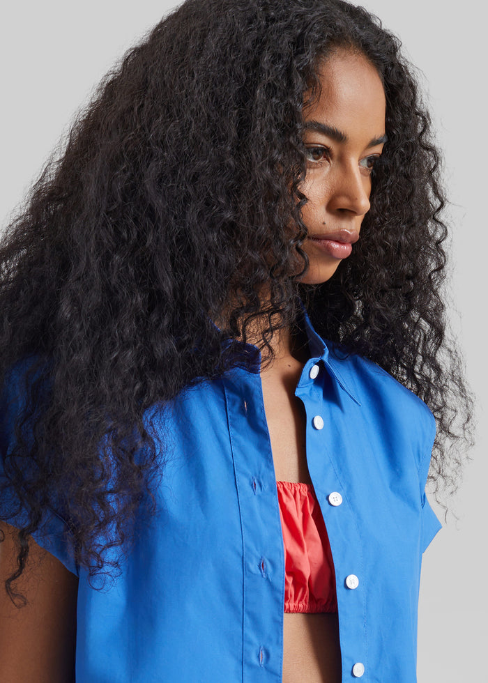 Hiva Cropped Shirt - Cobalt