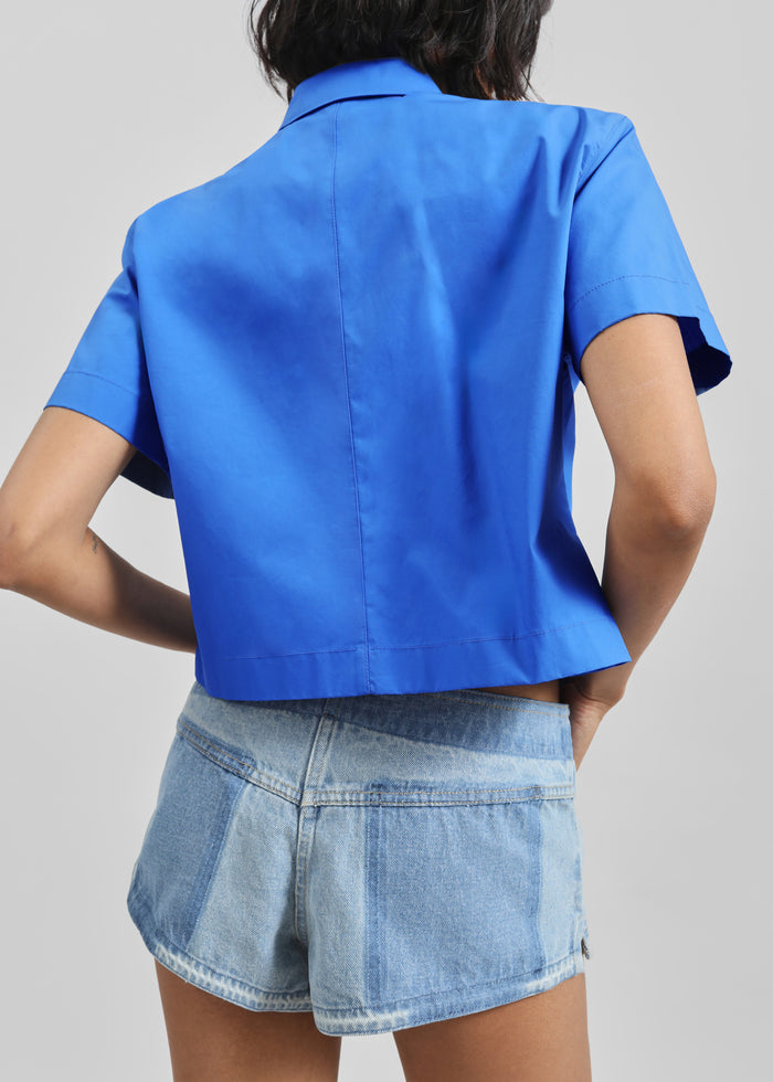 Hiva Cropped Shirt - Cobalt