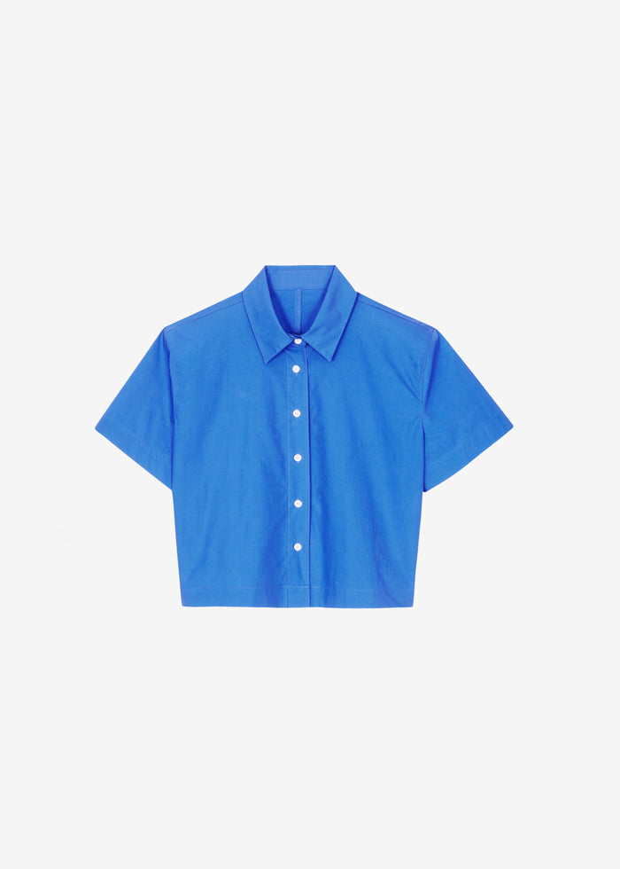 Hiva Cropped Shirt - Cobalt