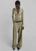 Hobart Double Belt Loop Trousers - Pale Olive