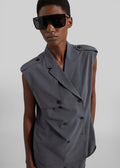 Holborn Double-Breasted Vest - Grey Melange