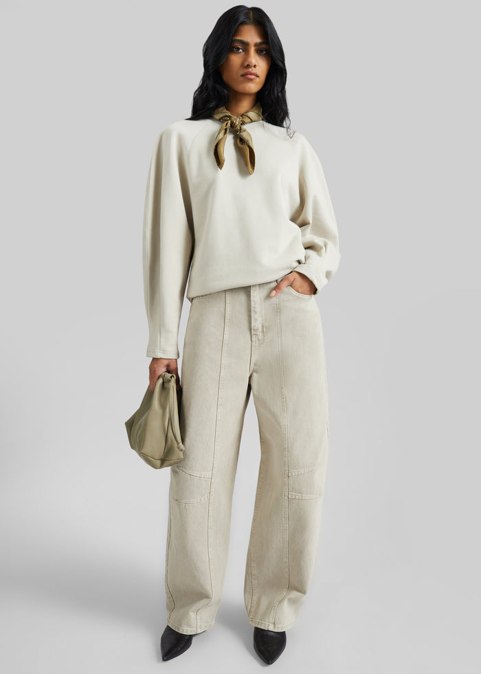 Idre Barrel Leg Jeans - Beige