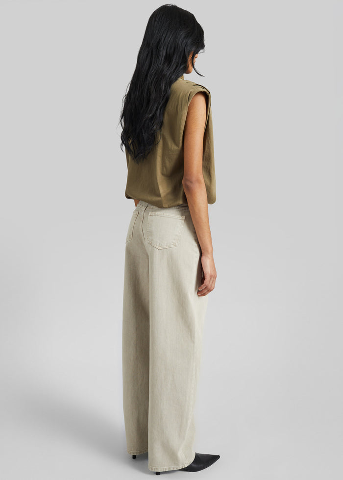 Idre Barrel Leg Jeans - Beige