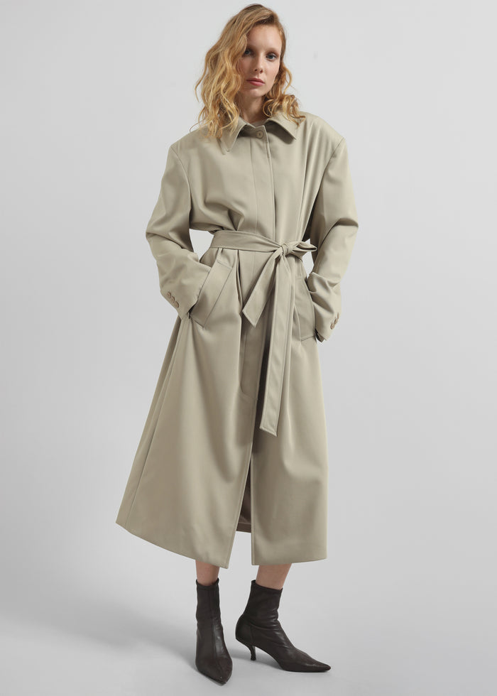 Indore Long Coat - Beige