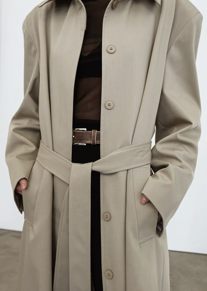 Indore Long Coat - Beige