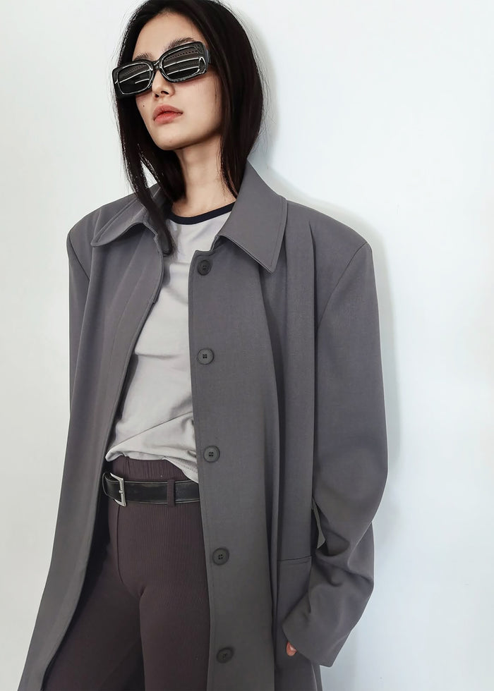 Indore Long Coat - Grey
