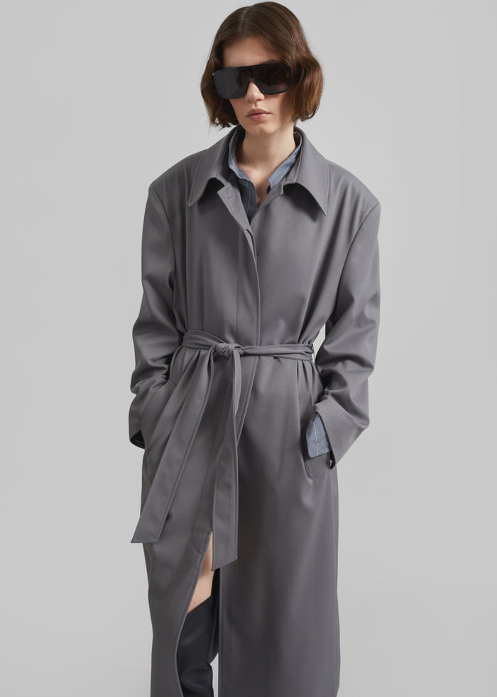 Indore Long Coat - Grey