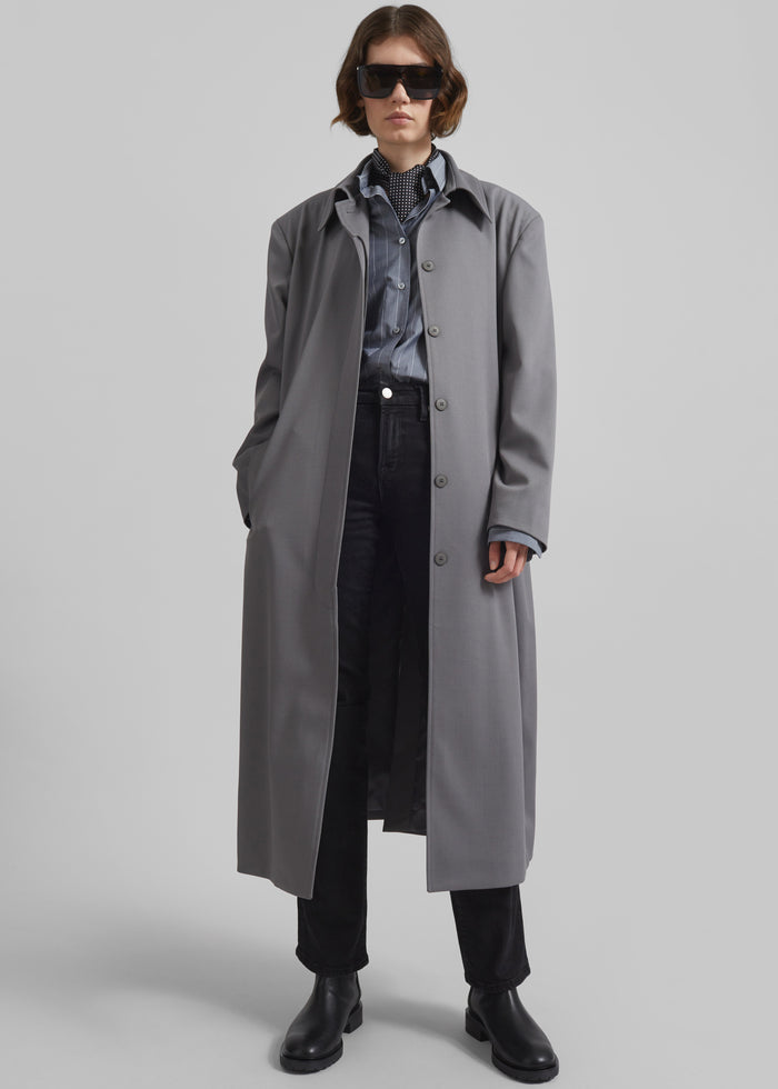 Indore Long Coat - Grey