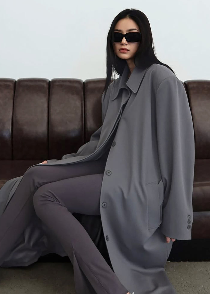 Indore Long Coat - Grey
