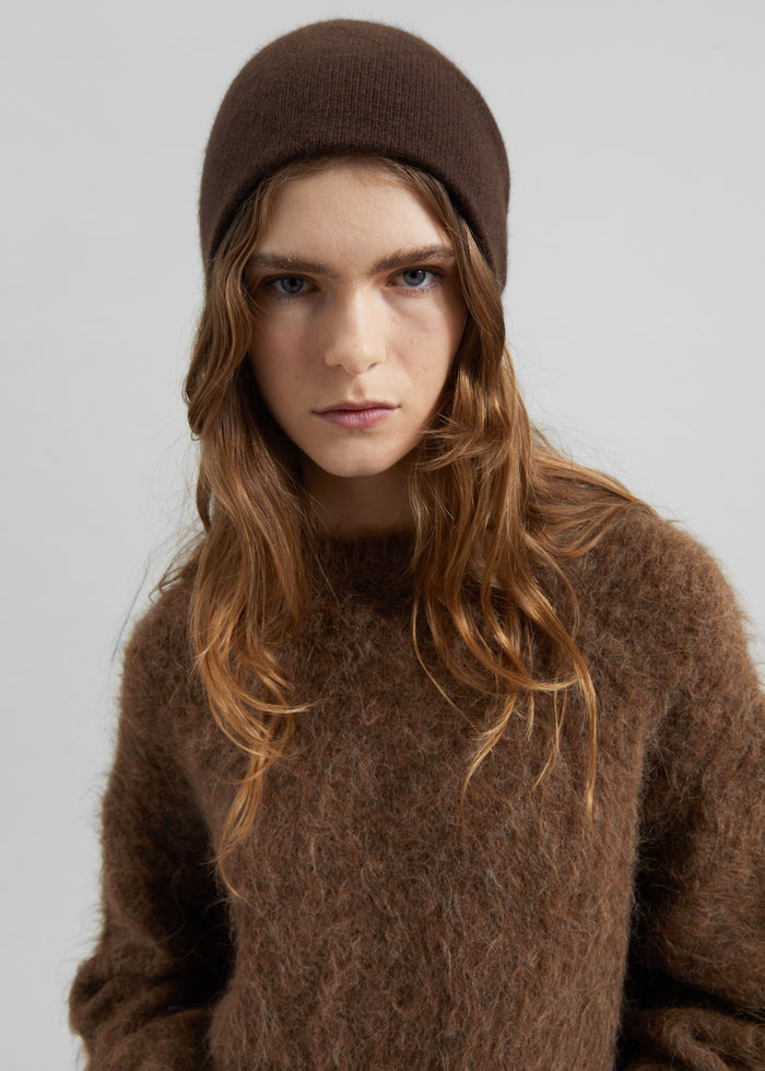 Inko Cashmere Beanie - Brown